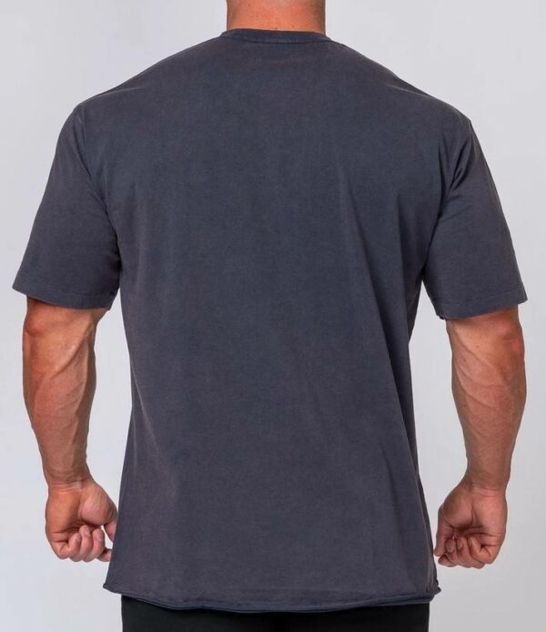 Men's custom-made vintage wash t-shirt with a drop shoulder and an acid wash finish, large and slouchy fit. - Image 8