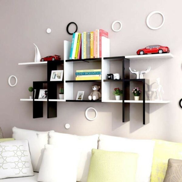 Kitchen and Bathroom Accent Pieces Wooden Wall Shelves Rack - Image 2