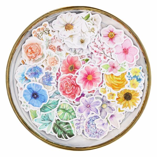 360-piece set of flower stickers Decorative Mixed Floral Stickers for Bullet Journals and Scrapbooking Planner Supplies