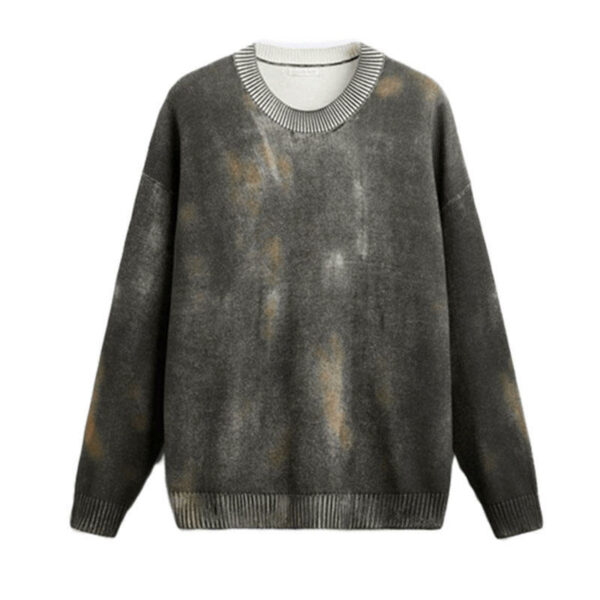 Long sleeves, crew neck, knit sweater Distressed, thin cashmere pullover jumpers with a minimalist style Sweaters for Men