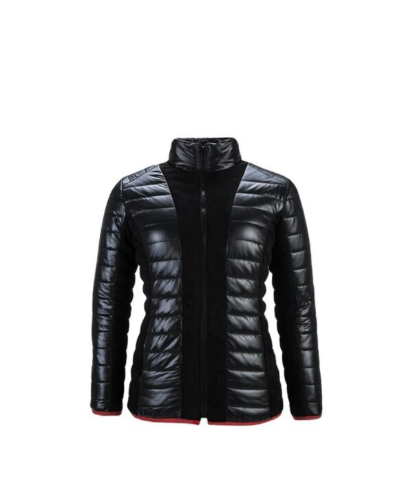 Women's USB-heated jacket with heating and battery pack for winter