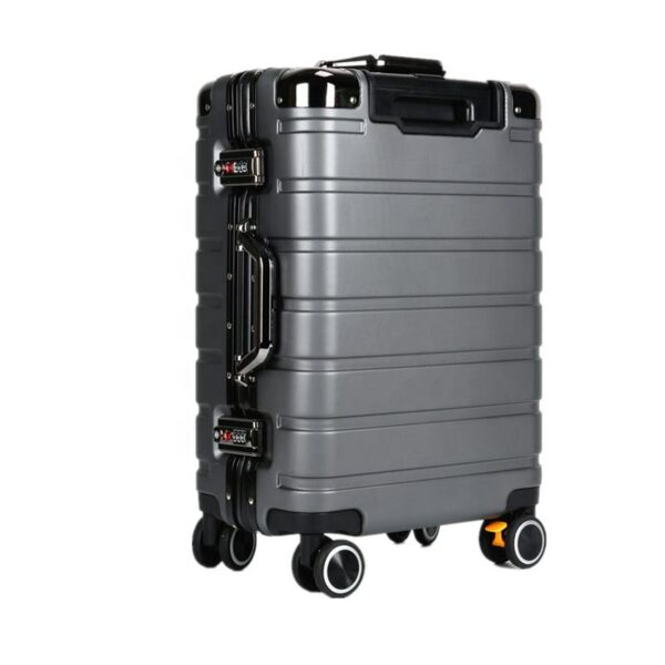 Wholesale lightweight luggage trolley with TSA lock, aluminum travel luggage, and wear-resistant PC luggage - Image 2