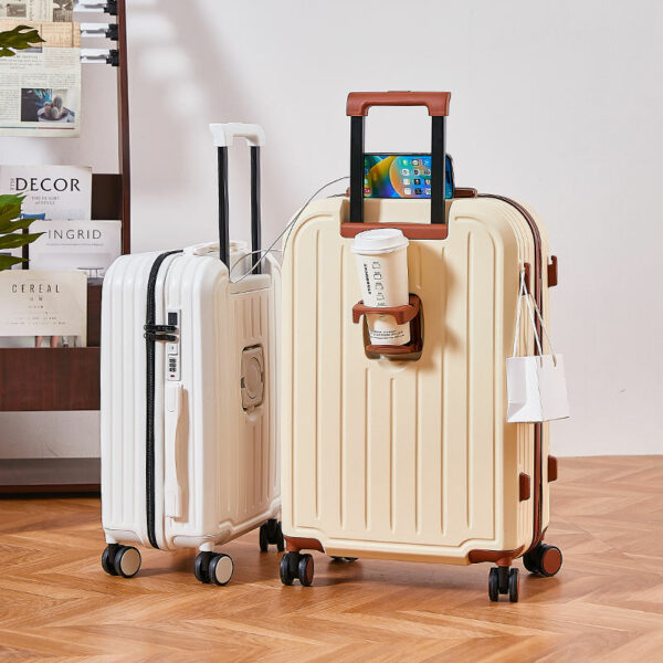 Huge Fashionable Multi-Function Abs PC 20/22/24/26/28-Inch Suitcase Luggage with Cup Holder and USB - Image 2