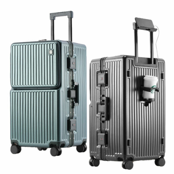  Trade travel luggage trolley box with a high capacity and an aluminum frame for multifunctional boarding. Recently thickened.