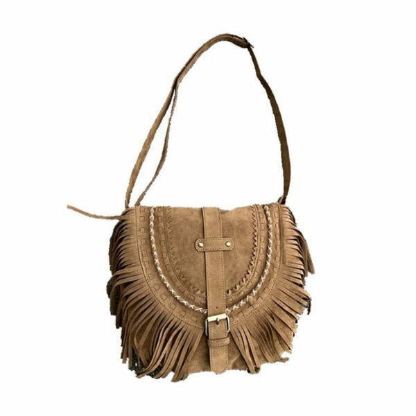 Trendy Women's Retro Versatile One Shoulder Tassel Bag - Image 2