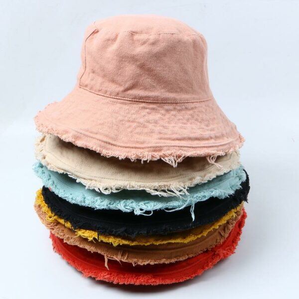 Luxurious Customized Solid Colored Washed Cotton Garden Hat for Men and Women - Image 2