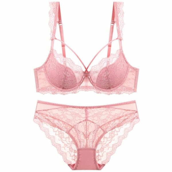 Transparent Push-up panties and bra sets are in high demand for women's bra brief sets. Luxurious and cozy lace bra and brief sets - Image 2