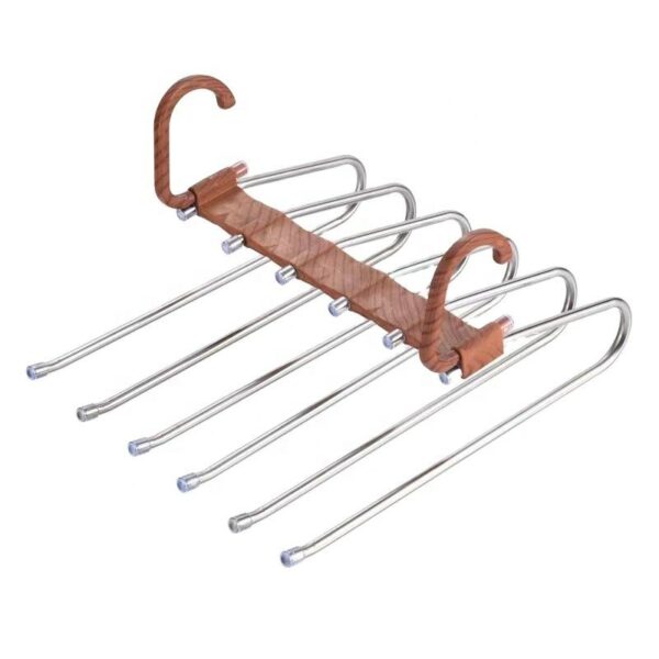 Seamless Magic Clip Seamless Folding Pants Rack for Household Coat Stands and Antique Pant Hanger with Multiple Uses - Image 3