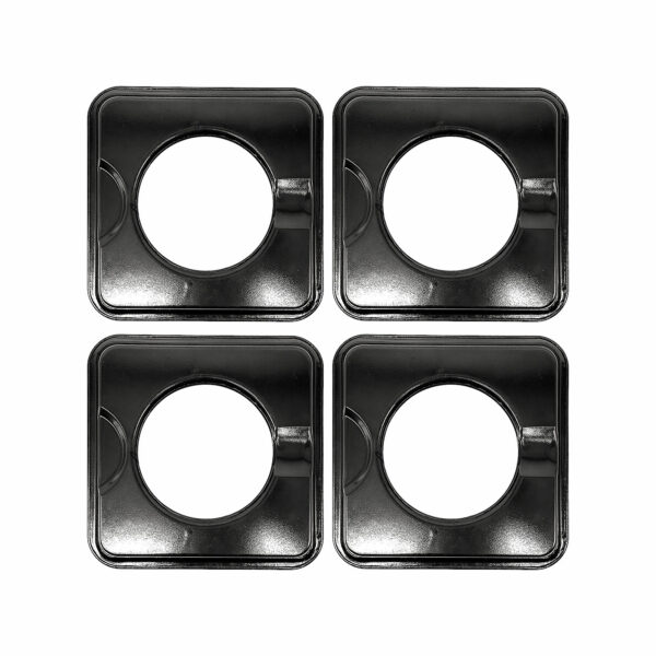 Replacement Part for Gas Range: Universal 4 Pack Porcelain Black Drip Pan Range Kitchen Accessories - Image 2