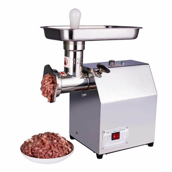 Electric meat grinders and slicers made of stainless steel with CE approval.