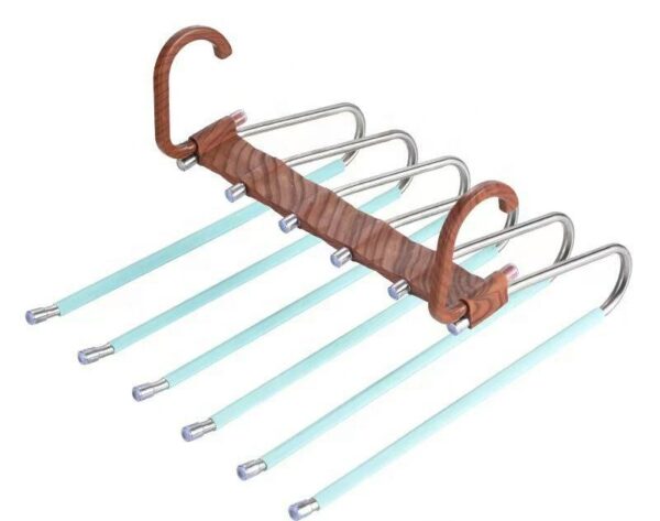 Seamless Magic Clip Seamless Folding Pants Rack for Household Coat Stands and Antique Pant Hanger with Multiple Uses - Image 2