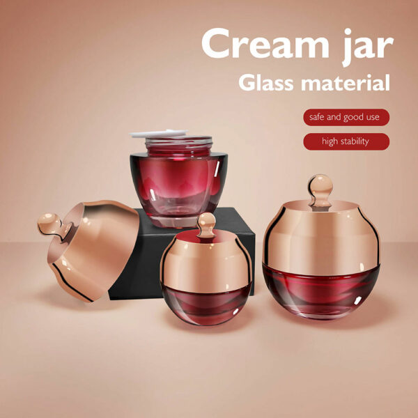 Cosmetics packaging in elegant 100 ml glass jars - Image 3