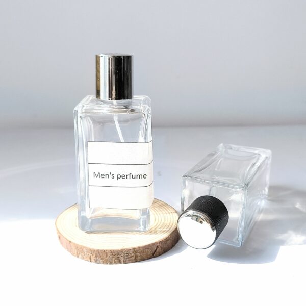 Oem Square Black Perfume Bottle with 30ml, 50ml, and 100ml Custom Rectangular Vintage Portable Empty Spray Glass - Image 3