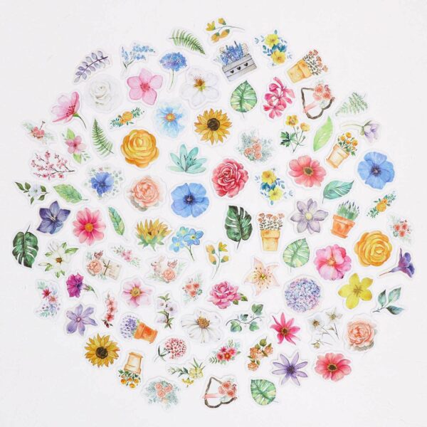 360-piece set of flower stickers Decorative Mixed Floral Stickers for Bullet Journals and Scrapbooking Planner Supplies - Image 3