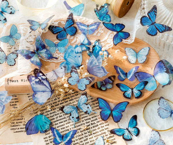 Butterfly Decals, PET Transparent Decorative Decal for Handmade Greeting Cards, Water Bottles, Phone Covers, and Computers - Image 6