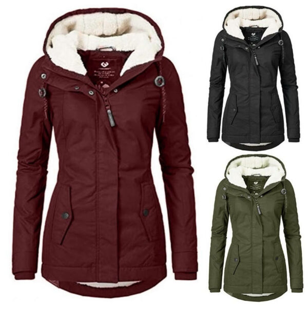 Women's Long Padded Coats, Oversized Parkas with Puffer Down Jackets Parker Jacket for Women