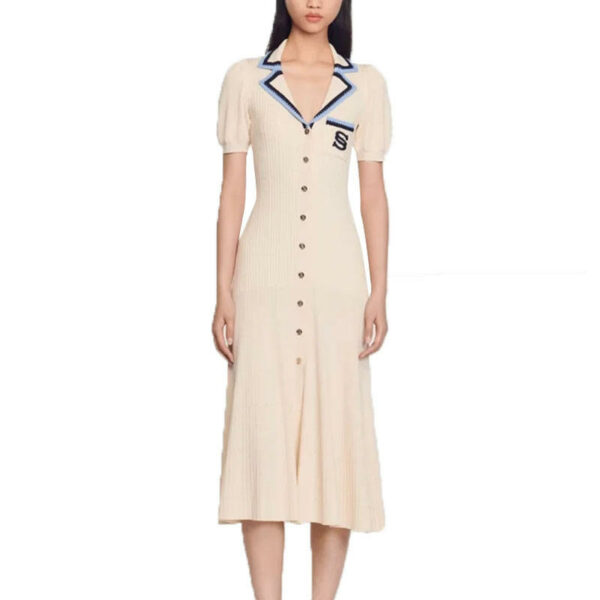 New summer embroidered robes from Europe and America, a ladies' casual long dress with short sleeves, and a slender and sophisticated POLO dress - Image 2