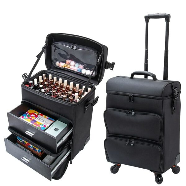 Hottest deal bespoke beauty manicure salon on wheels with a foldable nail box manicure table suitcase for a salon