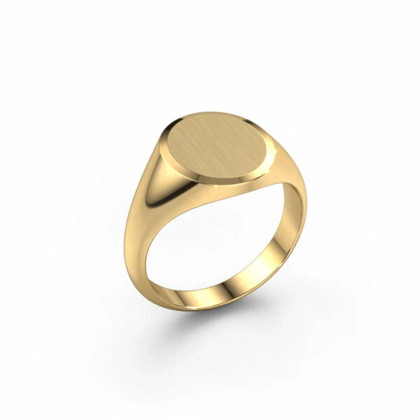 Gold Plated S925 Sterling Silver Signet Ring for Men at Wholesale Prices - Image 2