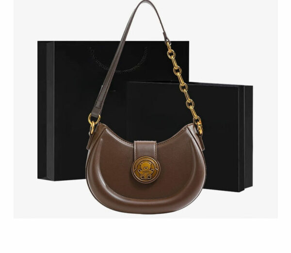 Women's tote bags with makeup, high-quality, refined niche saddle bag, and new retro niche light luxury brand - Image 2