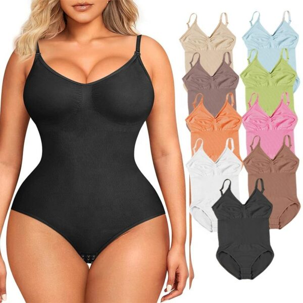 Women's BRABIC Shapewear Slimming Sculpting Abdominal Control Seamless V-Neck Camisole Shaper with Sleeveless Tops