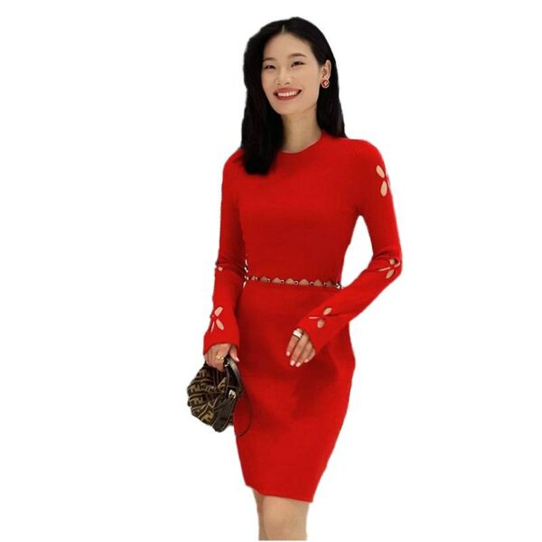 Fashion Sweater Crop Top and Skirt Set, Two-Piece Casual Knit Skirt Set for Women, Wholesale - Image 2