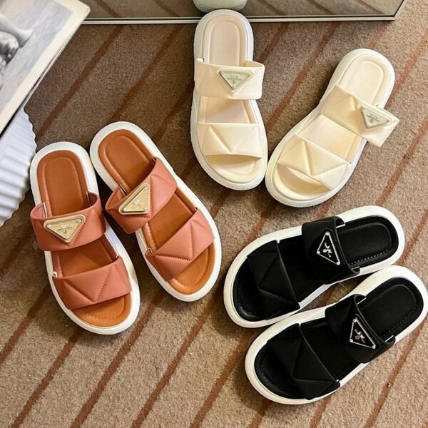 Summertime Outdoor Sport Sandals for Women and Ladies with Double Straps and Thick Bottom Black Platform Sandals