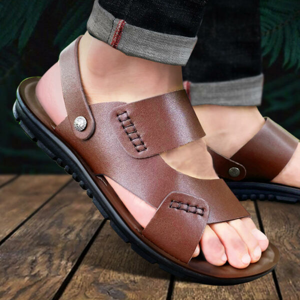 Summer Anti-Slip Soft Bottom Slide Sandals Casual Outdoor Sports Beach Slippers are a new and popular style for men's flat bottom shoes. - Image 2