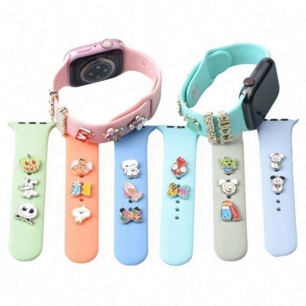 Watch Charms with Metal Paw Decorative Nails for Smart Bands and Accessories Custom Bracelet with Hard Enamel Bands