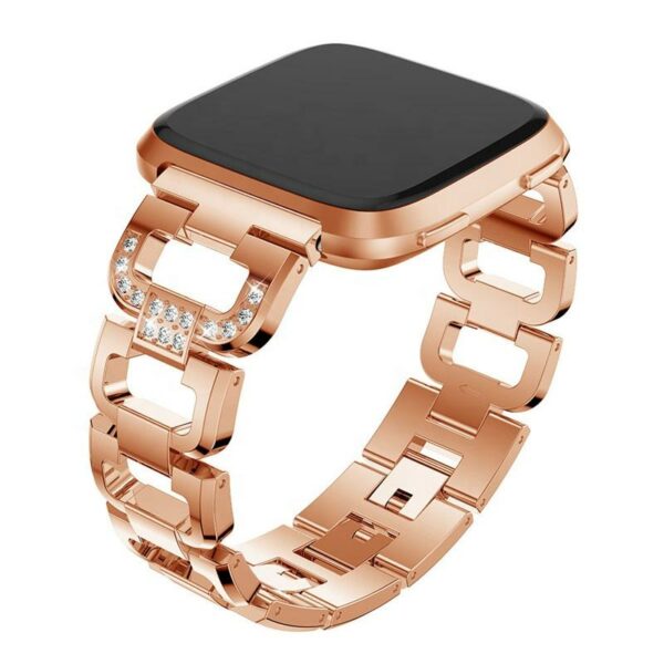 Elegant Diamond-Style Metal Bracelet Watchband for Fitbit Versa Smart Watch Band - Image 3