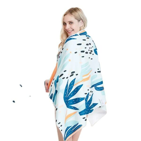 Brand-new, rectangular, kids' poncho beach bath towel 