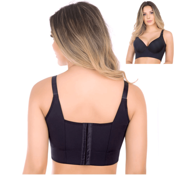 Full back coverage and a deep cup bra for plus size fashion Hide Back Side Fat Shaping Bras for Women with PushUp Wide Back Bras - Image 2