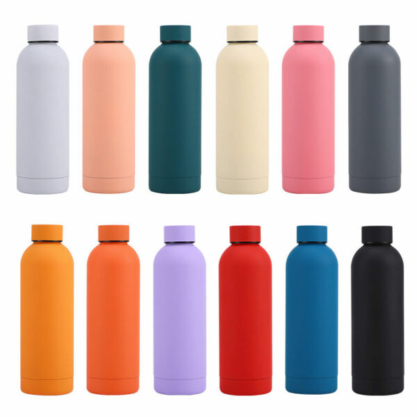 Thermal water bottles with a bespoke logo, double wall stainless steel cup insulated drink bottle tumbler.