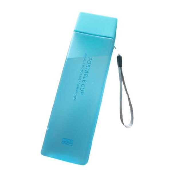 Eco-Friendly Reusable Square Sports Plastic Water Bottles for Travel with Rope Customized Water Bottles  - Image 3