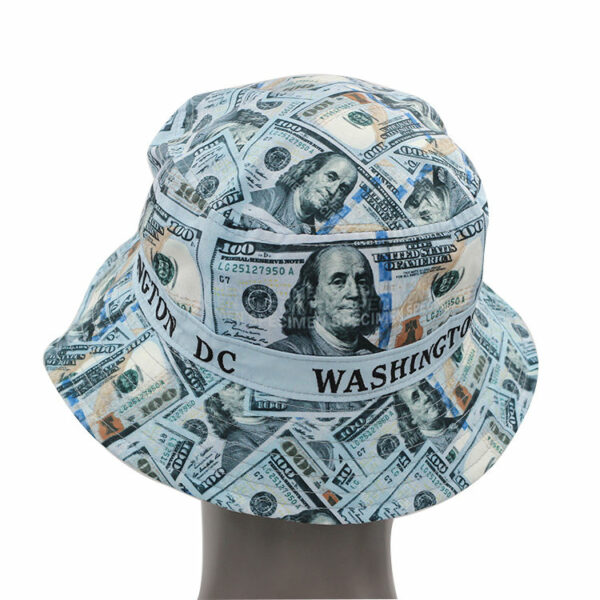 Promotional bucket hat: made of 100% polyester, embroidered with a logo and sublimated. - Image 3