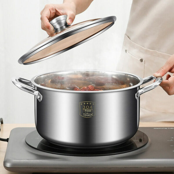 Soup pot, stew pot, induction cooker, thickened double-ear pot for home use, nonstick pot, and universal