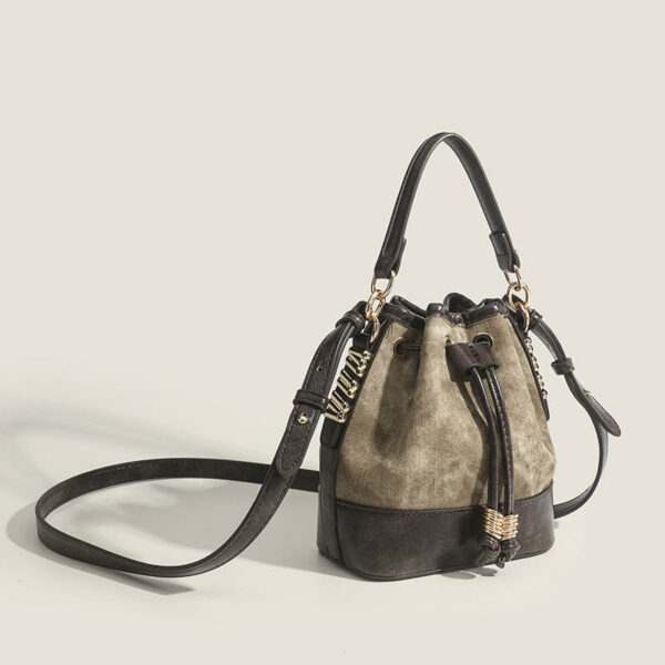 Women's Vintage Personality Bag Premium Hot Selling Bucket Bag with Oil Painting Design - Image 3