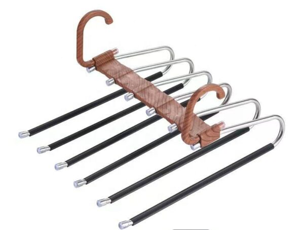 Seamless Magic Clip Seamless Folding Pants Rack for Household Coat Stands and Antique Pant Hanger with Multiple Uses