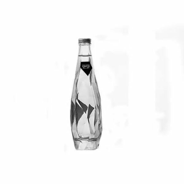 350 milliliters and 500 milliliters fresh layout Exceptional transparent, opulent diamond-shaped glass wine bottle with metal stopper - Image 5