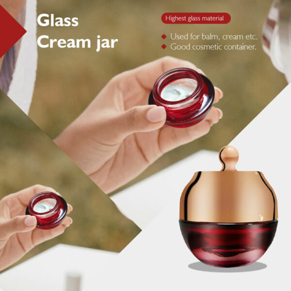 Cosmetics packaging in elegant 100 ml glass jars - Image 2