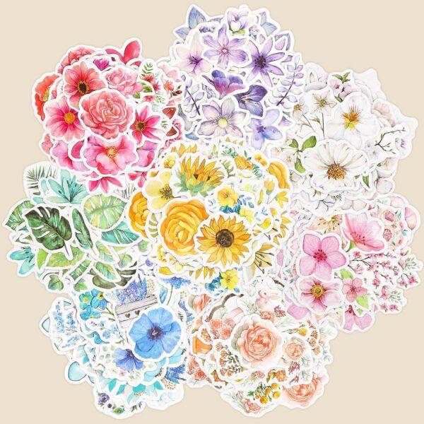 360-piece set of flower stickers Decorative Mixed Floral Stickers for Bullet Journals and Scrapbooking Planner Supplies - Image 4