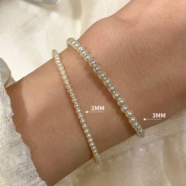 925 silver pearl bracelets in bulk for women Women's exquisite pearl bracelet jewelry coated in 925 sterling silver. - Image 4