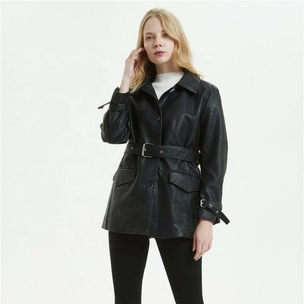 Women's leather jacket with expert design, straight from the factory - Image 4