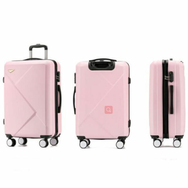 Four sizable nylon suitcases with patent technology that operate silently on two wheels