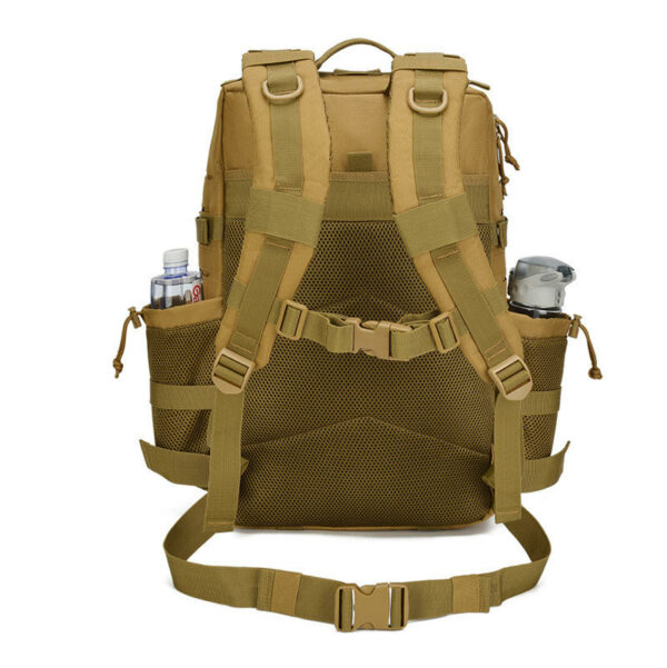 Travel backpack, 45L waterproof backpack, CXXM Spot 600D Polyester Khaki Tactical Backpack with Molle System Outdoor Bag - Image 4