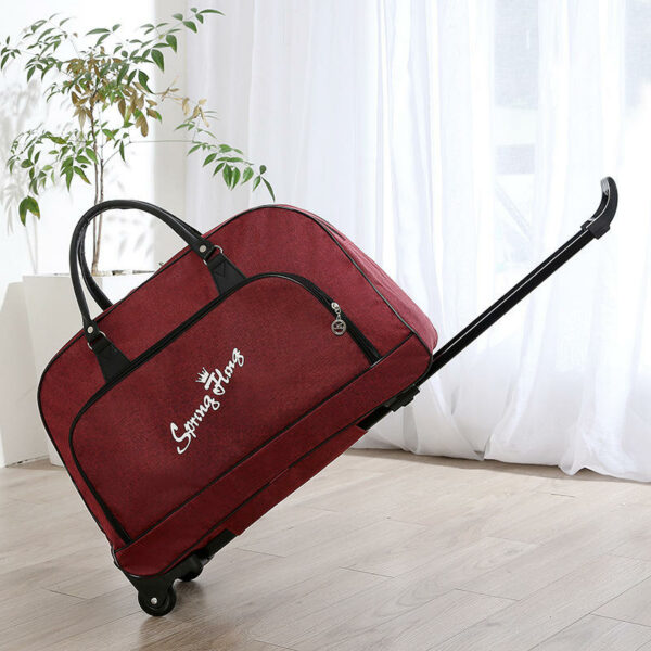 Travel luggage bags  and polyester cotton fabric, featuring a large capacity and wheels.