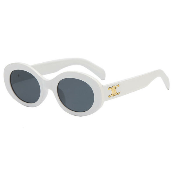 Women's Retro UV400 Protection Glasses with a New Premium Oval Shape and Black Sunglasses at Wholesale Prices - Image 3