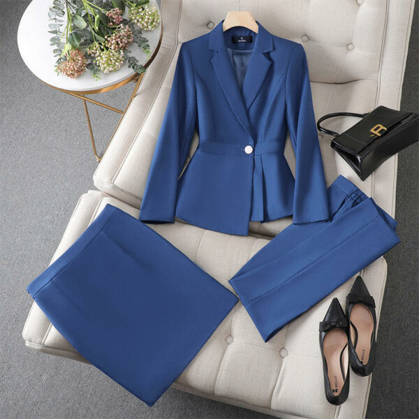 Women's High-End Goddess Fan Zhu Bao Worksuits in Spring and Autumn: A New Take on an Old Fashion Blazer - Image 3