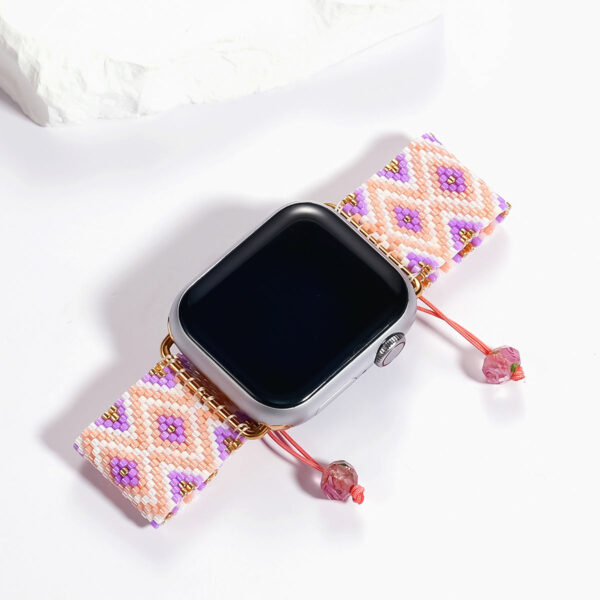 Women's Handmade Adjustable Miyuki Beads Apple Watch Strap Jewelry in a Hot New Design - Image 3