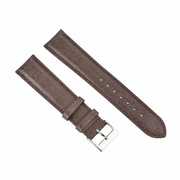 Luxurious Style, Highest Caliber, 20mm Width, Dark Brown Saffiano Leather Watch Bands Strap - Image 4